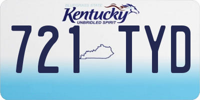 KY license plate 721TYD