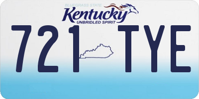 KY license plate 721TYE