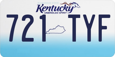 KY license plate 721TYF
