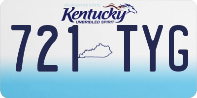 KY license plate 721TYG