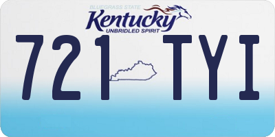 KY license plate 721TYI