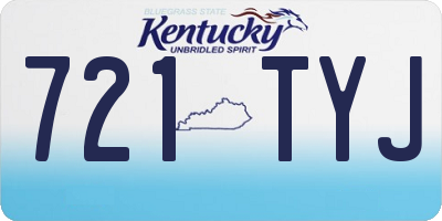 KY license plate 721TYJ