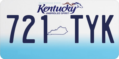 KY license plate 721TYK
