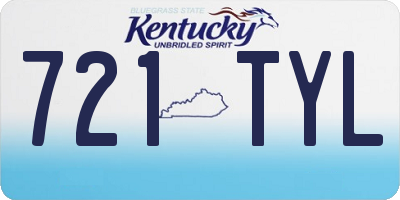 KY license plate 721TYL