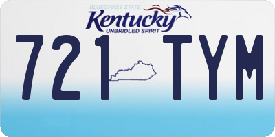 KY license plate 721TYM