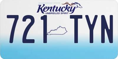 KY license plate 721TYN