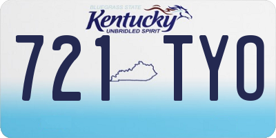 KY license plate 721TYO