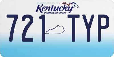 KY license plate 721TYP