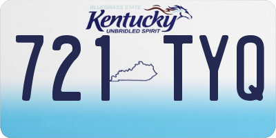 KY license plate 721TYQ