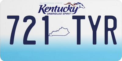 KY license plate 721TYR