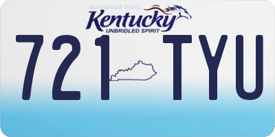 KY license plate 721TYU