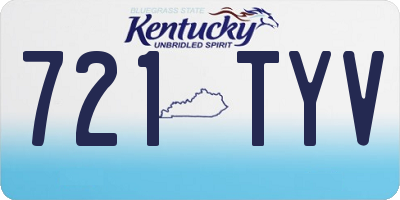 KY license plate 721TYV