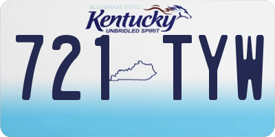 KY license plate 721TYW