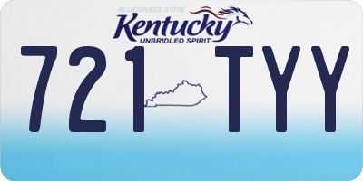 KY license plate 721TYY