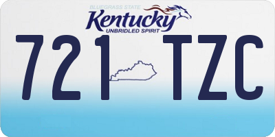 KY license plate 721TZC