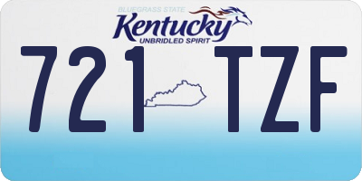KY license plate 721TZF