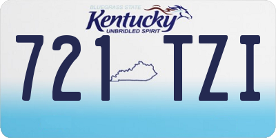 KY license plate 721TZI
