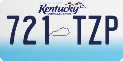 KY license plate 721TZP