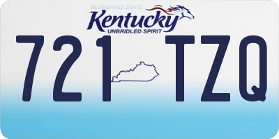 KY license plate 721TZQ