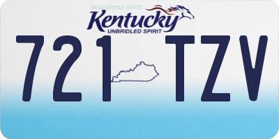KY license plate 721TZV