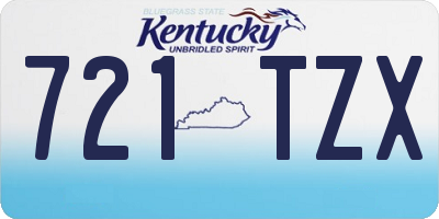 KY license plate 721TZX