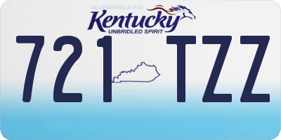 KY license plate 721TZZ