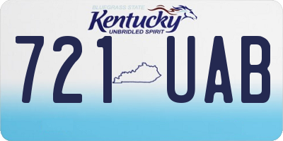 KY license plate 721UAB
