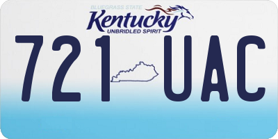KY license plate 721UAC