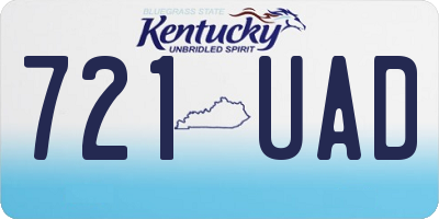 KY license plate 721UAD