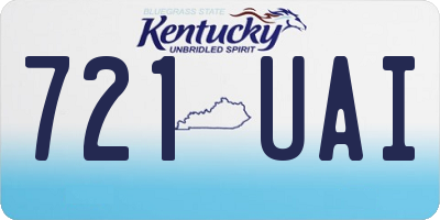 KY license plate 721UAI