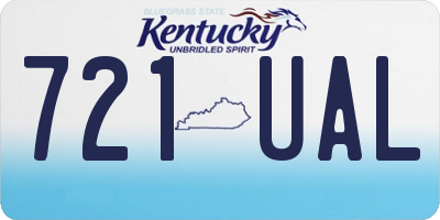 KY license plate 721UAL