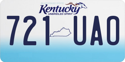 KY license plate 721UAO