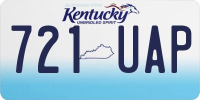 KY license plate 721UAP