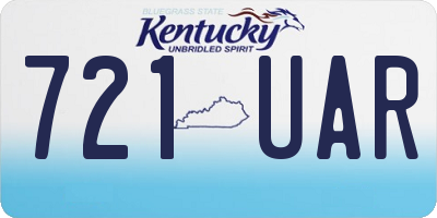 KY license plate 721UAR