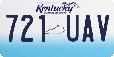 KY license plate 721UAV