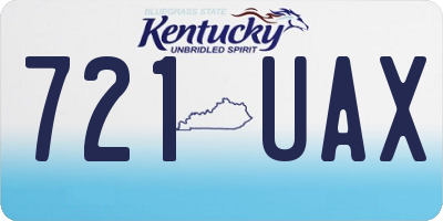 KY license plate 721UAX