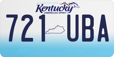 KY license plate 721UBA