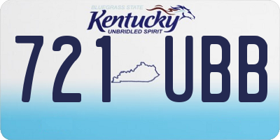KY license plate 721UBB