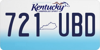 KY license plate 721UBD