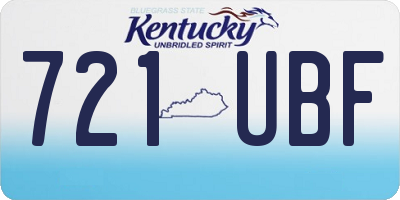 KY license plate 721UBF