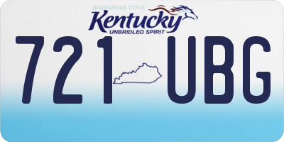 KY license plate 721UBG