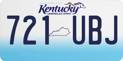 KY license plate 721UBJ