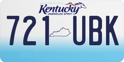 KY license plate 721UBK
