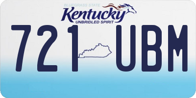 KY license plate 721UBM