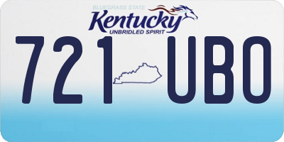 KY license plate 721UBO