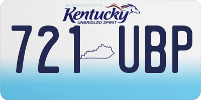 KY license plate 721UBP