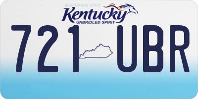 KY license plate 721UBR