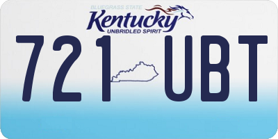 KY license plate 721UBT