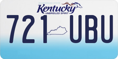 KY license plate 721UBU