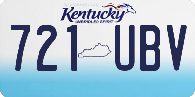 KY license plate 721UBV